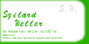 szilard weller business card